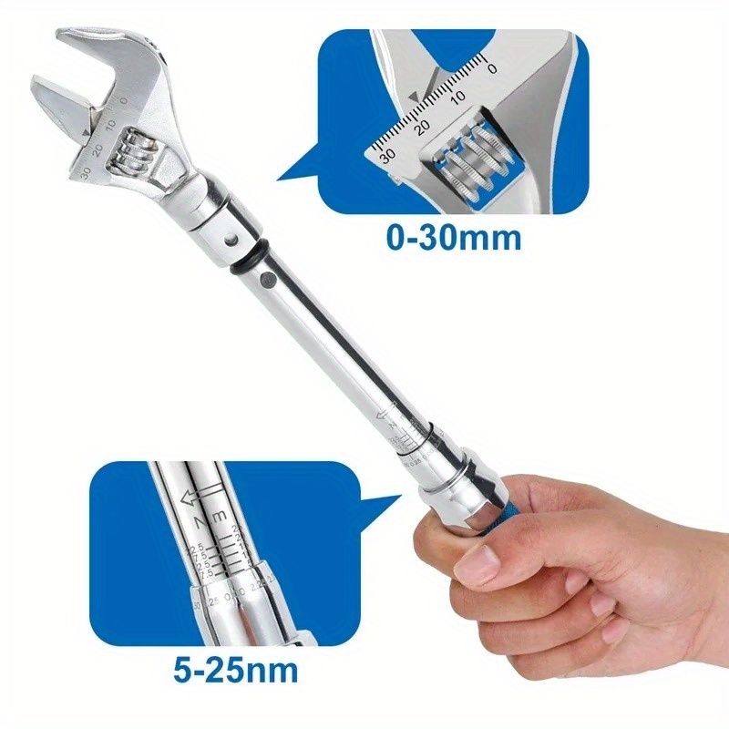 Interchangeable Head Torque Wrench Open - 1Pc Adjustable Bike Torque Wrench 30mm
