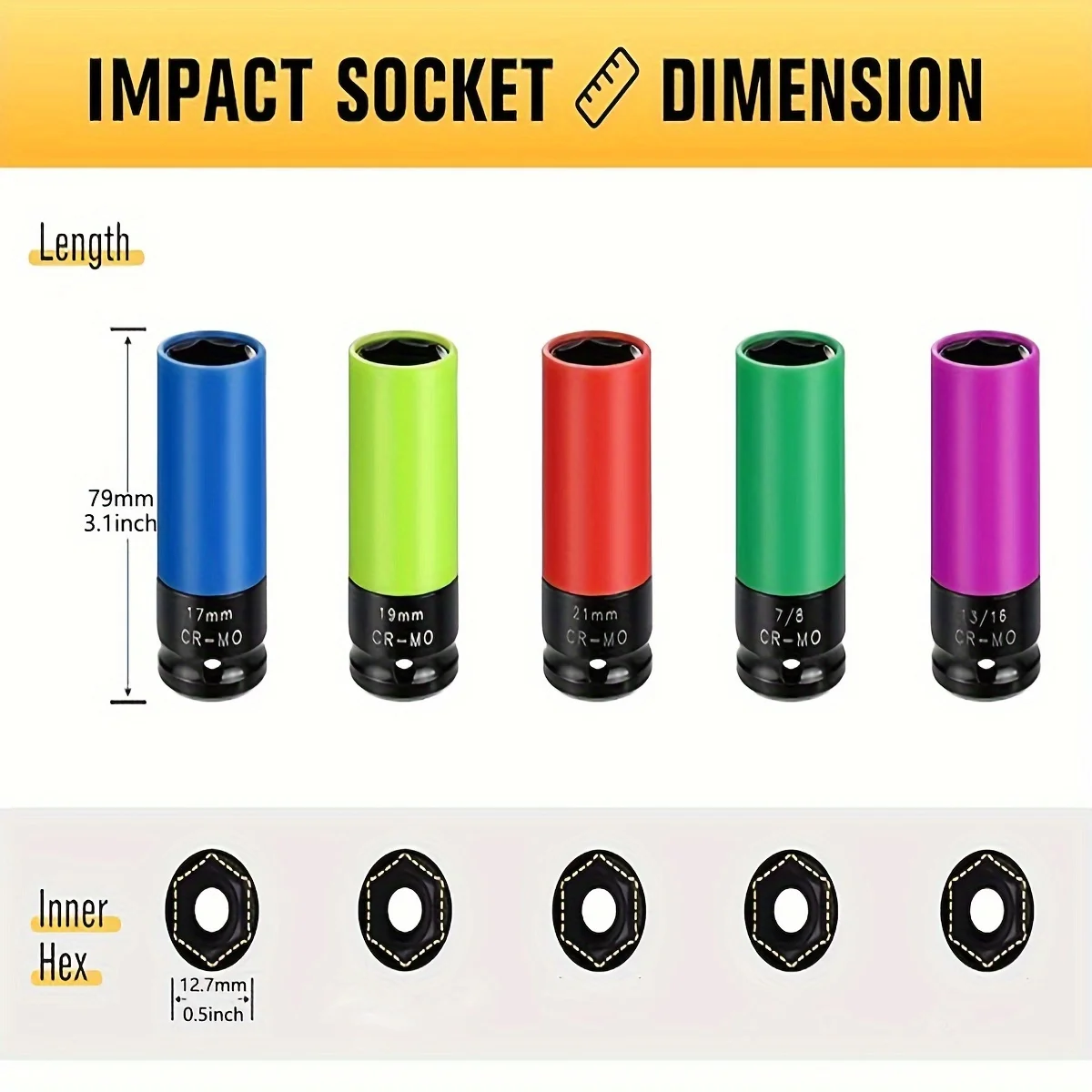 Metric 6 Point Lug Nut Impact  - Impact Socket Thin Wall Deep Metric Set review and price