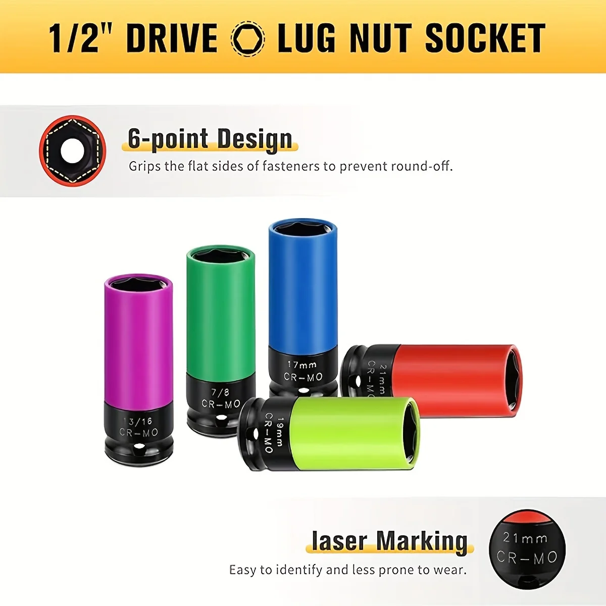 Metric 6 Point Lug Nut Impact  - Impact Socket Thin Wall Deep Metric Set review and price