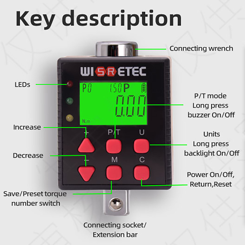 WISRETEC Digital Torque Wrench - Electronic Torque Adapter 3/8 1/2 Digital review and price
