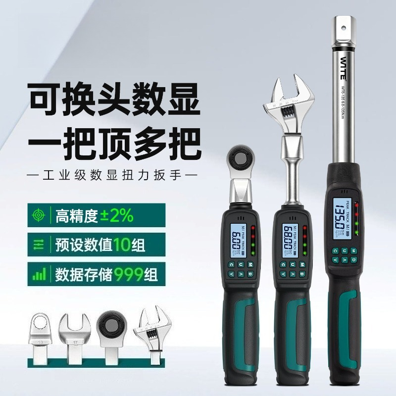 Digital Display Torque Wrench  - Interchangeable Head Torque Wrench Open review and price