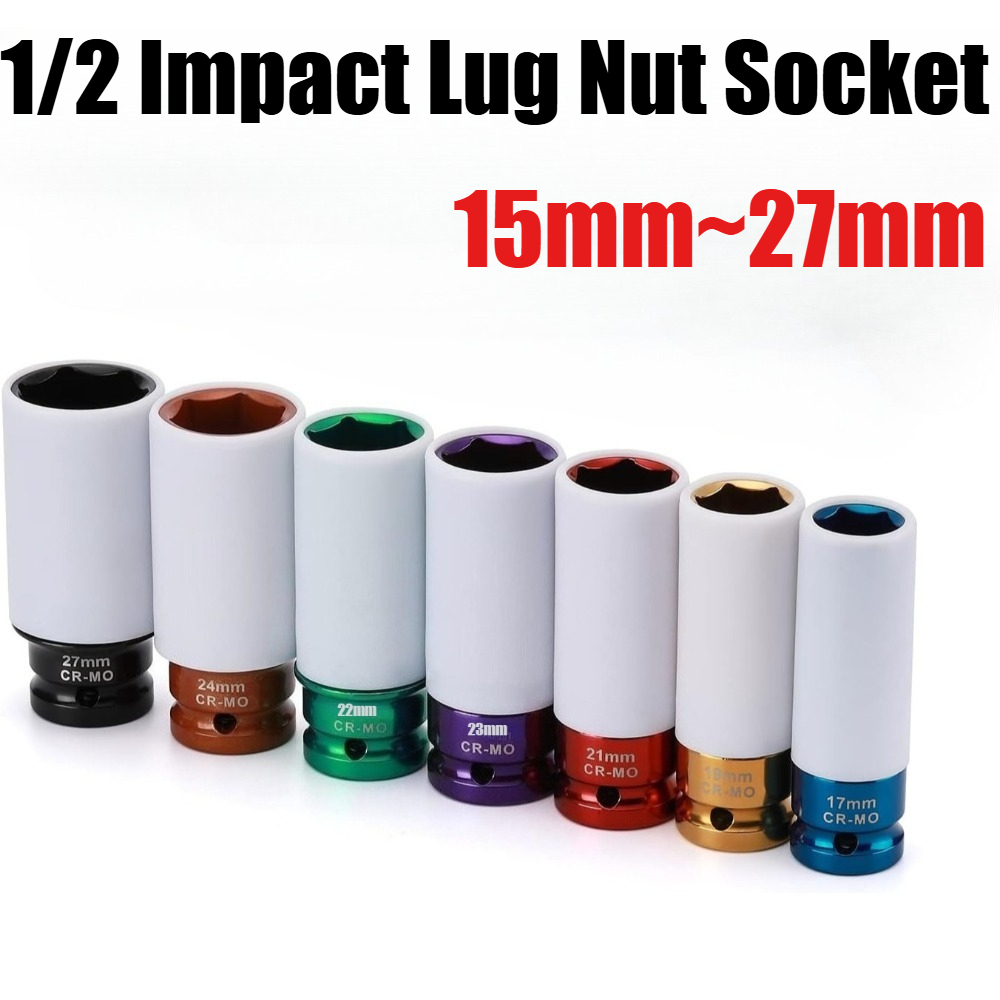 Lug Nut Impact Socket Kit 1/2  - Impact Socket Thin Wall Deep Metric Set review and price